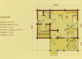 Баня 51,5 м²