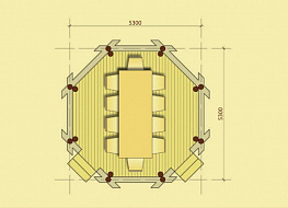 Беседка 22 м²